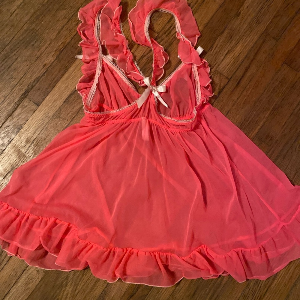 Vintage Y2K Victoria's Secret Pink Babydoll Chemise - Picture 5 of 6